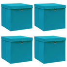 Inklapbare opbergdozen van nonwoven stof voor thuisgebruik - Babyblauw met deksels / 4 - Opbergdozen