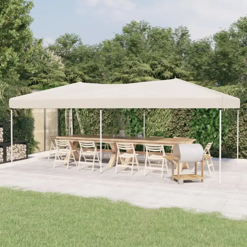 Inklapbare Partytent met 210d Oxford stof voor buitenevenementen - Crème / 3 x 6 m / 1 - Partytenten & prieëlen