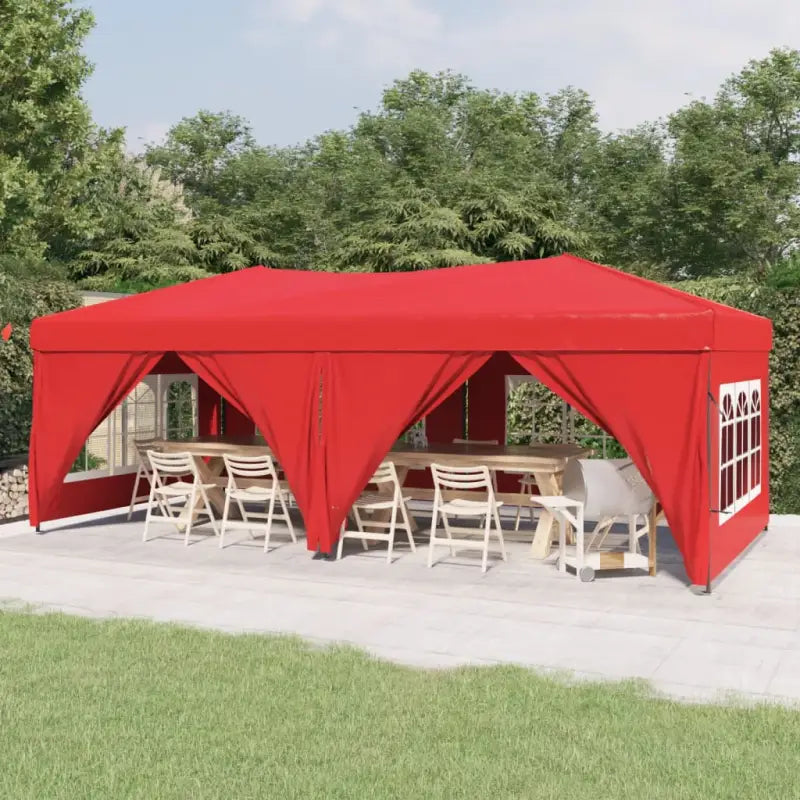 Inklapbare partytent met 210D Oxford stof voor buitenevenementen - Rood / 3 x 6 m / 1 - Partytenten & prieëlen