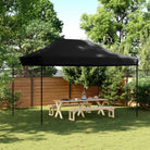 Inklapbare partytent met gepoedercoat staal voor buitenactiviteiten - Zwart / 1 / Zonder zijwand - Partytenten &