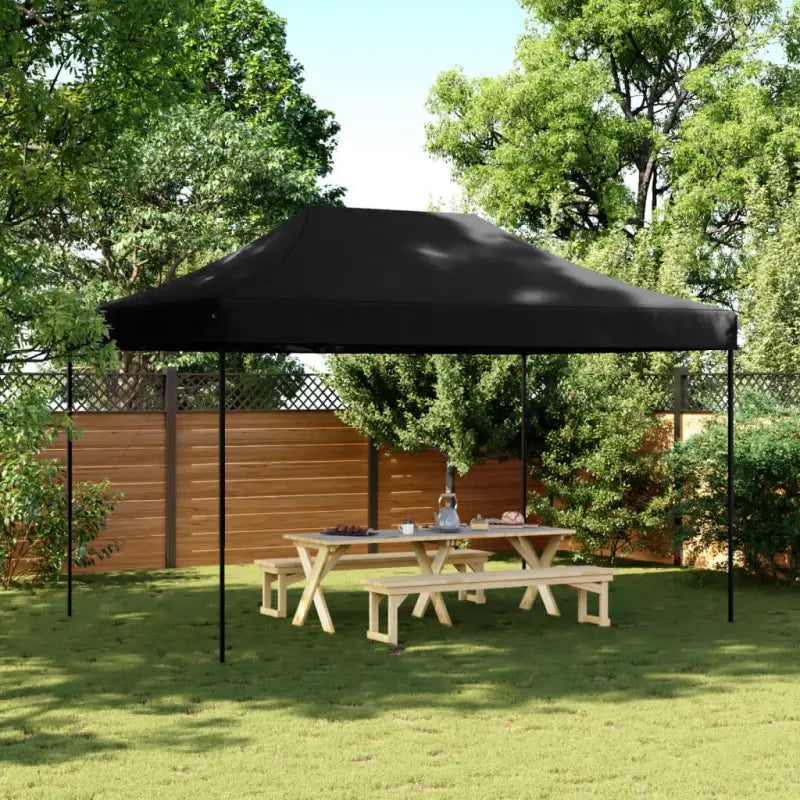 Inklapbare partytent met gepoedercoat staal voor buitenactiviteiten - Zwart / 1 / Zonder zijwand - Partytenten &