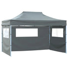 Inklapbare partytent met oxford stof en gepoedercoat staal voor buitenactiviteiten - Antraciet / 1 - Partytenten &