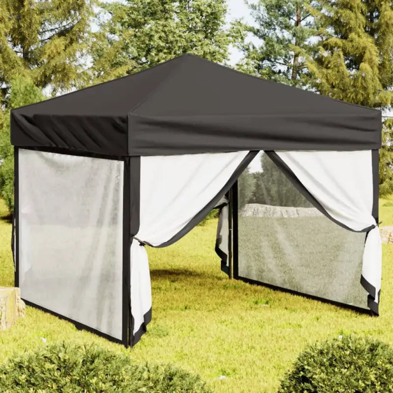 Inklapbare partytent van 210d Oxford stof met zilverkleurige coating - Antraciet / 3 x 3 m / 1 - Partytenten & prieëlen