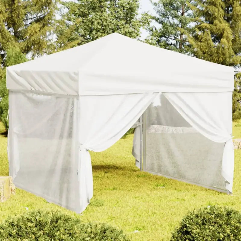 Inklapbare partytent van 210d Oxford stof met zilverkleurige coating - Wit / 3 x 3 m / 1 - Partytenten & prieëlen