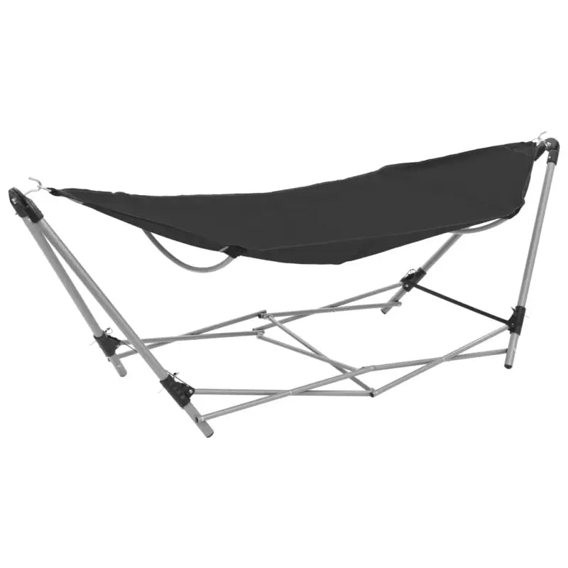 Inklapbare standaard hangmat met gepoedercoat staal en 600d oxford - Zwart / 1 - Hangmatten
