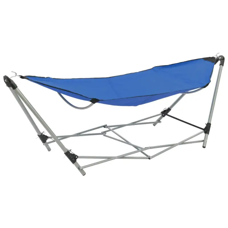 Inklapbare standaard hangmat met gepoedercoat staal en 600d oxford - Blauw / 1 - Hangmatten