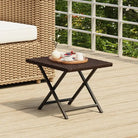Inklapbare tuinset tafel van poly rattan voor buitengebruik - Bruin / 1 - Tuintafels