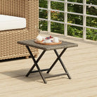 Inklapbare tuinset tafel van poly rattan voor buitengebruik - Grijs / 1 - Tuintafels