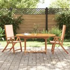 Inklapbare tuinstoelen van massief acaciahout de ideale keuze voor elke tuin - Crème / 2 - Tuinstoelen