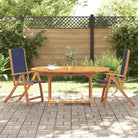 Inklapbare tuinstoelen van massief acaciahout de ideale keuze voor elke tuin - Blauw / 2 - Tuinstoelen