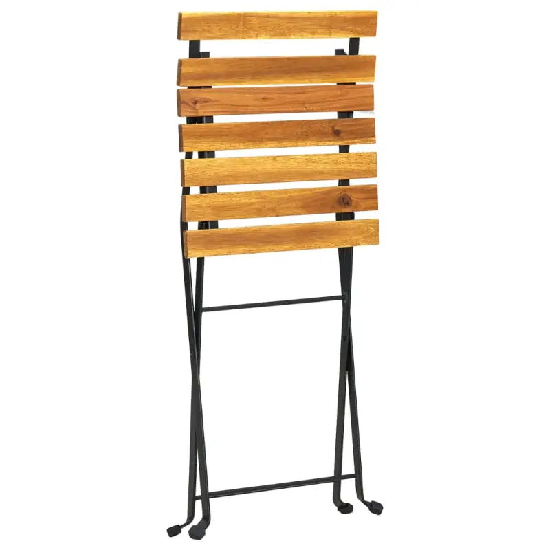 Inklapbare tuinstoelen van massief acaciahout met stalen frame - Tuinstoelen