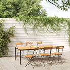 Inklapbare tuinstoelen van massief acaciahout met stalen frame - Tuinstoelen