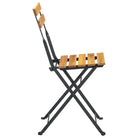 Inklapbare tuinstoelen van massief acaciahout met stalen frame - Tuinstoelen