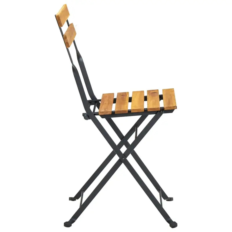 Inklapbare tuinstoelen van massief acaciahout met stalen frame - Tuinstoelen
