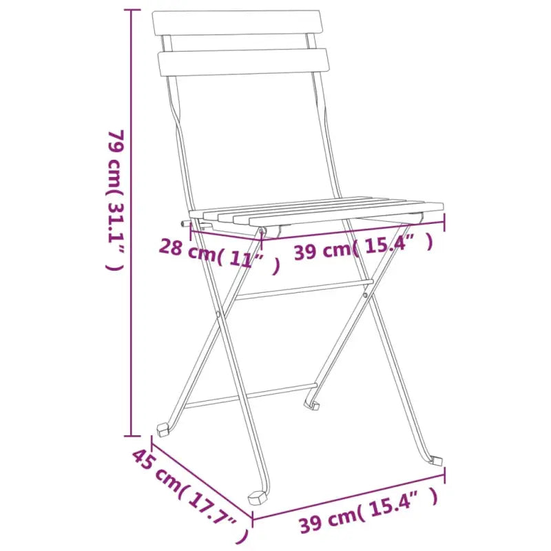 Inklapbare tuinstoelen van massief teakhout voor tuin en terras - Tuinstoelen