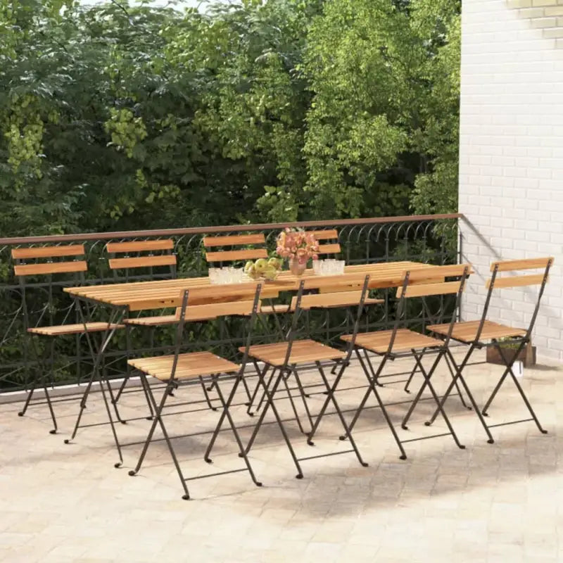 Inklapbare tuinstoelen van massief teakhout voor tuin en terras - 8 - Tuinstoelen