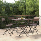 Inklapbare tuinstoelen van poly rattan voor tuin en terras - Bruin / 6 - Tuinstoelen