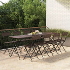 Inklapbare tuinstoelen van poly rattan voor tuin en terras - Bruin / 8 - Tuinstoelen