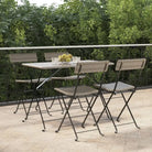 Inklapbare tuinstoelen van poly rattan voor tuin en terras - Grijs / 4 - Tuinstoelen