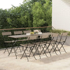 Inklapbare tuinstoelen van poly rattan voor tuin en terras - Grijs / 8 - Tuinstoelen