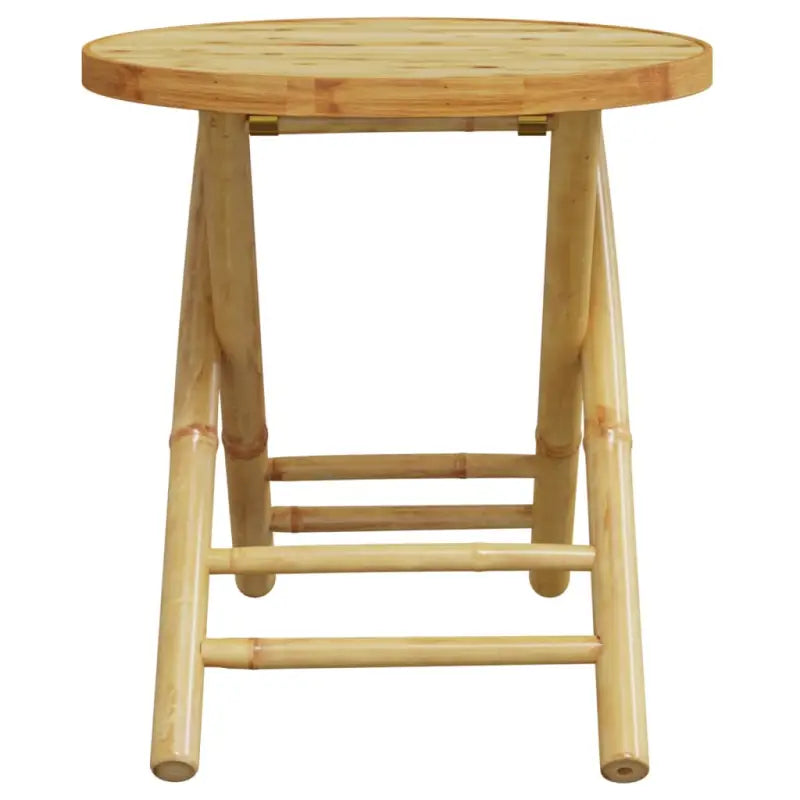 Inklapbare tuintafel en tuinstoel bamboe tuinset voor buiten gebruik - Tuinsets