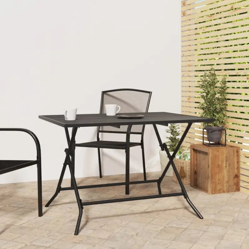 Inklapbare tuintafel met stabiel frame en modern gaas ontwerp - 110 x 80 x 72 cm / 1 - Tuintafels