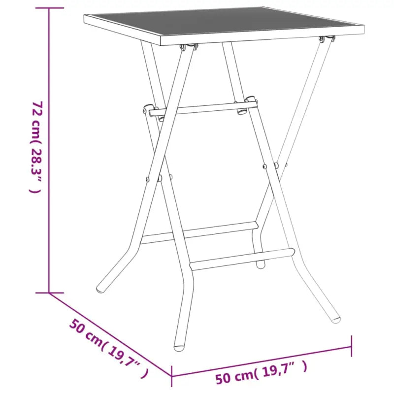Inklapbare tuintafel met stabiel frame en modern gaas ontwerp - Tuintafels