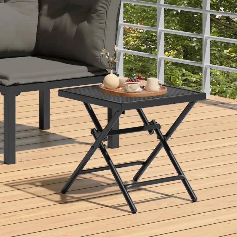 Inklapbare tuintafel met stabiel frame en modern gaas ontwerp - 38 x 38 x 38 cm / 1 - Tuintafels