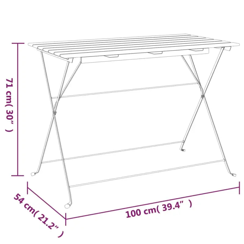 Inklapbare tuintafel van massief acaciahout voor tuin balkon en terras - Tuintafels