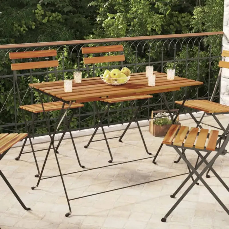 Inklapbare tuintafel van massief acaciahout voor tuin balkon en terras - Tuintafels