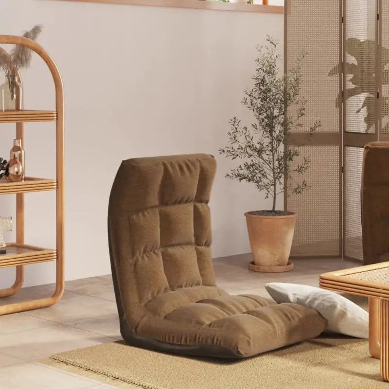 Inklapbare vloerstoel voor comfortabel ontspannen en spelen - Bruin / 1 - Vloerstoelen