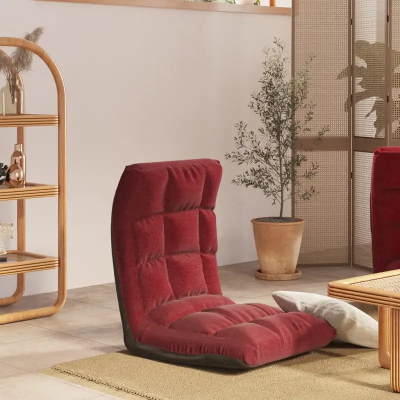 Inklapbare vloerstoel voor comfortabel ontspannen en spelen - Wijnrood / 1 - Vloerstoelen