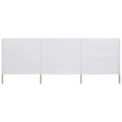 Inklapbare windscherm van nonwoven stof voor bescherming op winderige dagen - Zandwit / 400 x 160 cm / 1 - Parasols