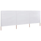 Inklapbare windscherm van nonwoven stof voor bescherming op winderige dagen - Zandwit / 400 x 120 cm / 1 - Parasols