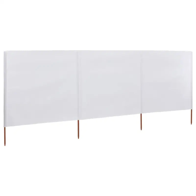 Inklapbare windscherm van nonwoven stof voor bescherming op winderige dagen - Zandwit / 400 x 120 cm / 1 - Parasols