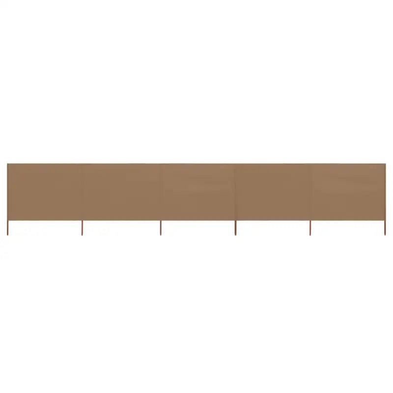 Inklapbare windscherm van nonwoven stof voor bescherming op winderige dagen - Taupe / 600 x 80 cm / 1 - Parasols