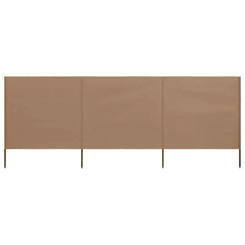 Inklapbare windscherm van nonwoven stof voor bescherming op winderige dagen - Taupe / 400 x 80 cm / 1 - Parasols