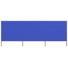Inklapbare windscherm van nonwoven stof voor bescherming op winderige dagen - Blauw / 400 x 120 cm / 1 - Parasols