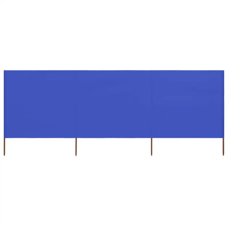 Inklapbare windscherm van nonwoven stof voor bescherming op winderige dagen - Blauw / 400 x 120 cm / 1 - Parasols