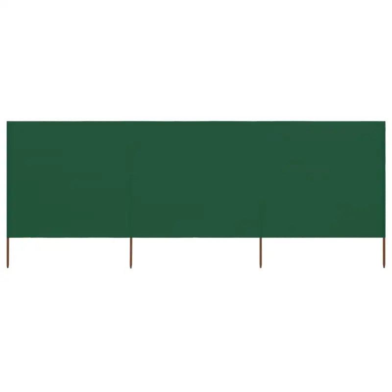 Inklapbare windscherm van nonwoven stof voor bescherming op winderige dagen - Groen / 400 x 160 cm / 1 - Parasols