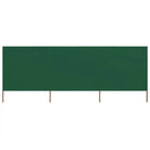 Inklapbare windscherm van nonwoven stof voor bescherming op winderige dagen - Groen / 400 x 80 cm / 1 - Parasols