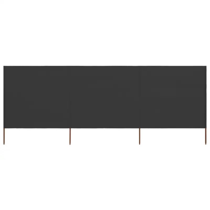 Inklapbare windscherm van nonwoven stof voor bescherming op winderige dagen - Antraciet / 400 x 80 cm / 1 - Parasols