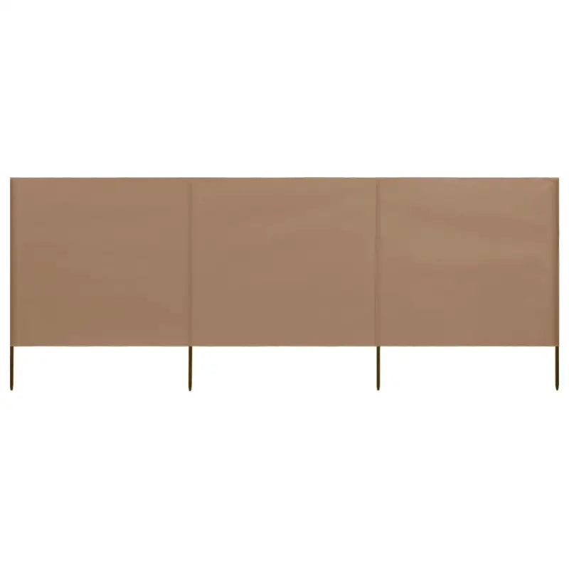 Inklapbare windscherm van nonwoven stof voor bescherming op winderige dagen - Taupe / 400 x 160 cm / 1 - Parasols