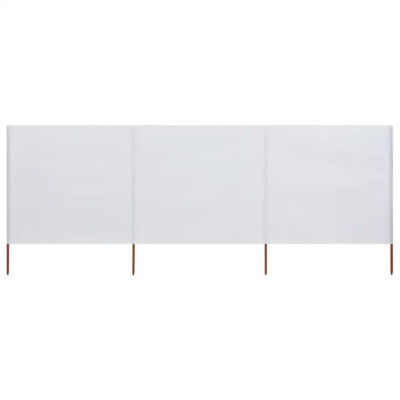 Inklapbare windscherm van nonwoven stof voor bescherming op winderige dagen - Zandwit / 400 x 80 cm / 1 - Parasols