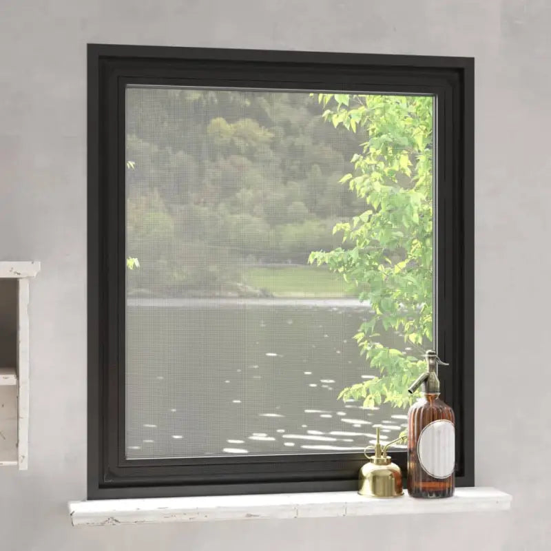 Insectenhor met magnetische functie voor raam en frisse lucht - Antraciet / 130 x 150 cm - Raamhorren