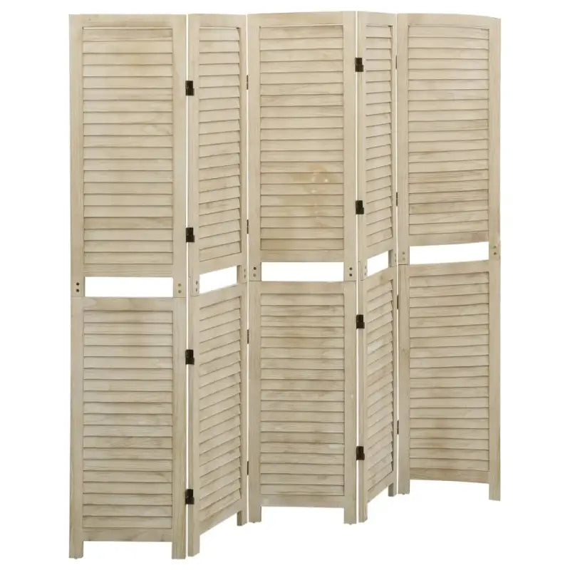 Kamerscherm in vintage-stijl van massief Paulowniahout - 175 x 165 cm / 5 - Kamerschermen
