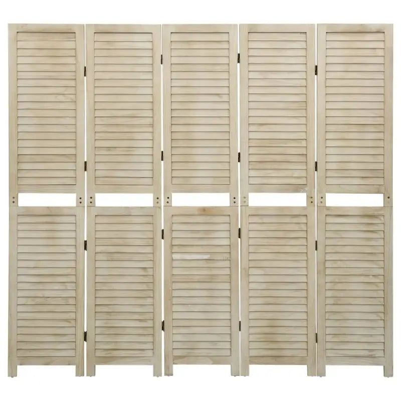 Kamerscherm in vintage-stijl van massief Paulowniahout - Kamerschermen