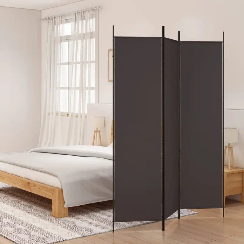 Kamerscherm met ademende stof voor privacy en sfeervolle indeling - Bruin / 150 x 200 cm / 3 - Kamerschermen