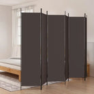 Kamerscherm met ademende stof voor privacy en sfeervolle indeling - Bruin / 300 x 200 cm / 6 - Kamerschermen