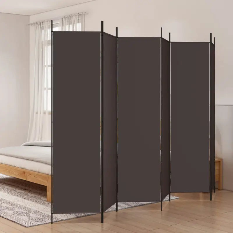 Kamerscherm met ademende stof voor privacy en sfeervolle indeling - Bruin / 300 x 200 cm / 6 - Kamerschermen